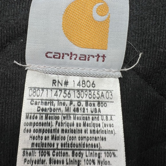 Carhartt J130 Brown Hooded Jacket Work Coat Size 2XL Tall - Picture 8 of 16